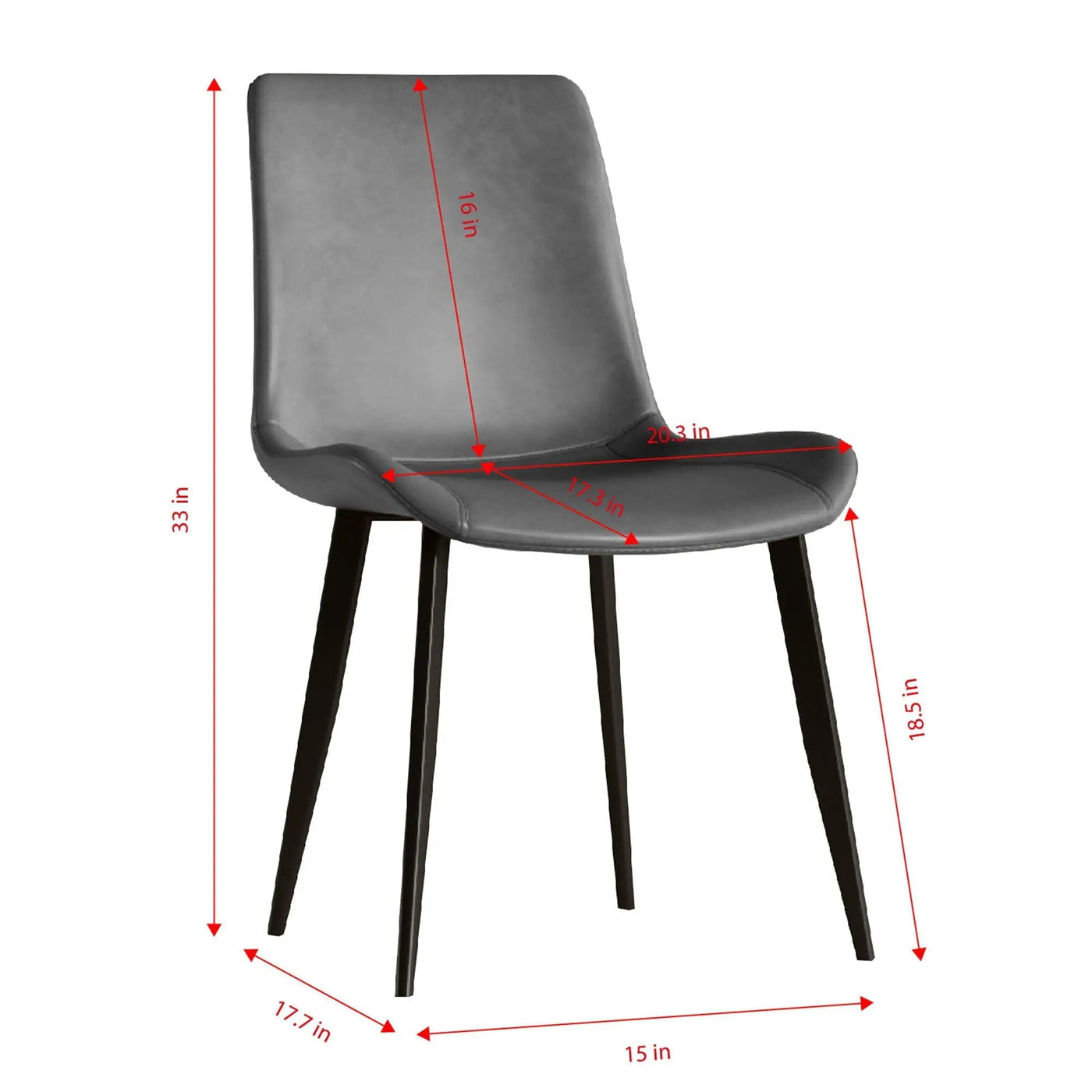 Modern Dining Chairs Ergonomic Design For Kitchen (Set of 4) by HouseOfZazla