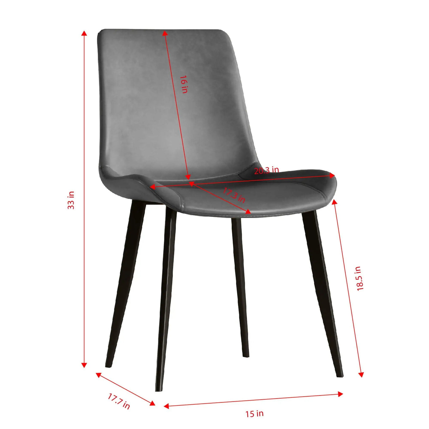 Modern Dining Chairs Ergonomic Design For Kitchen (Set of 4) by Unique Piece Furniture