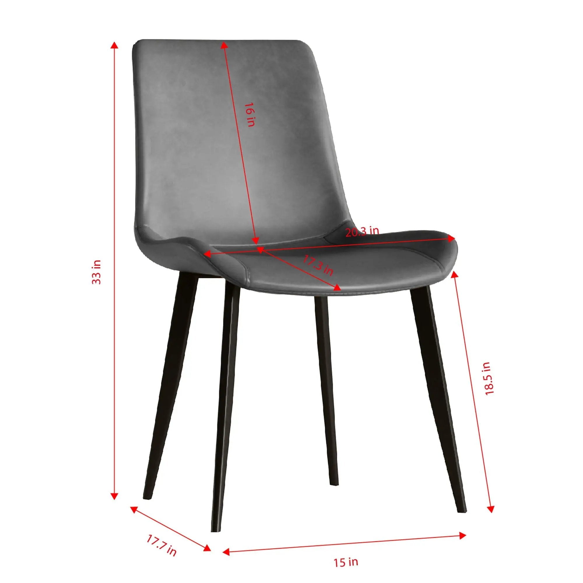 Modern Dining Chairs Ergonomic Design For Kitchen (Set of 4) by Unique Piece Furniture
