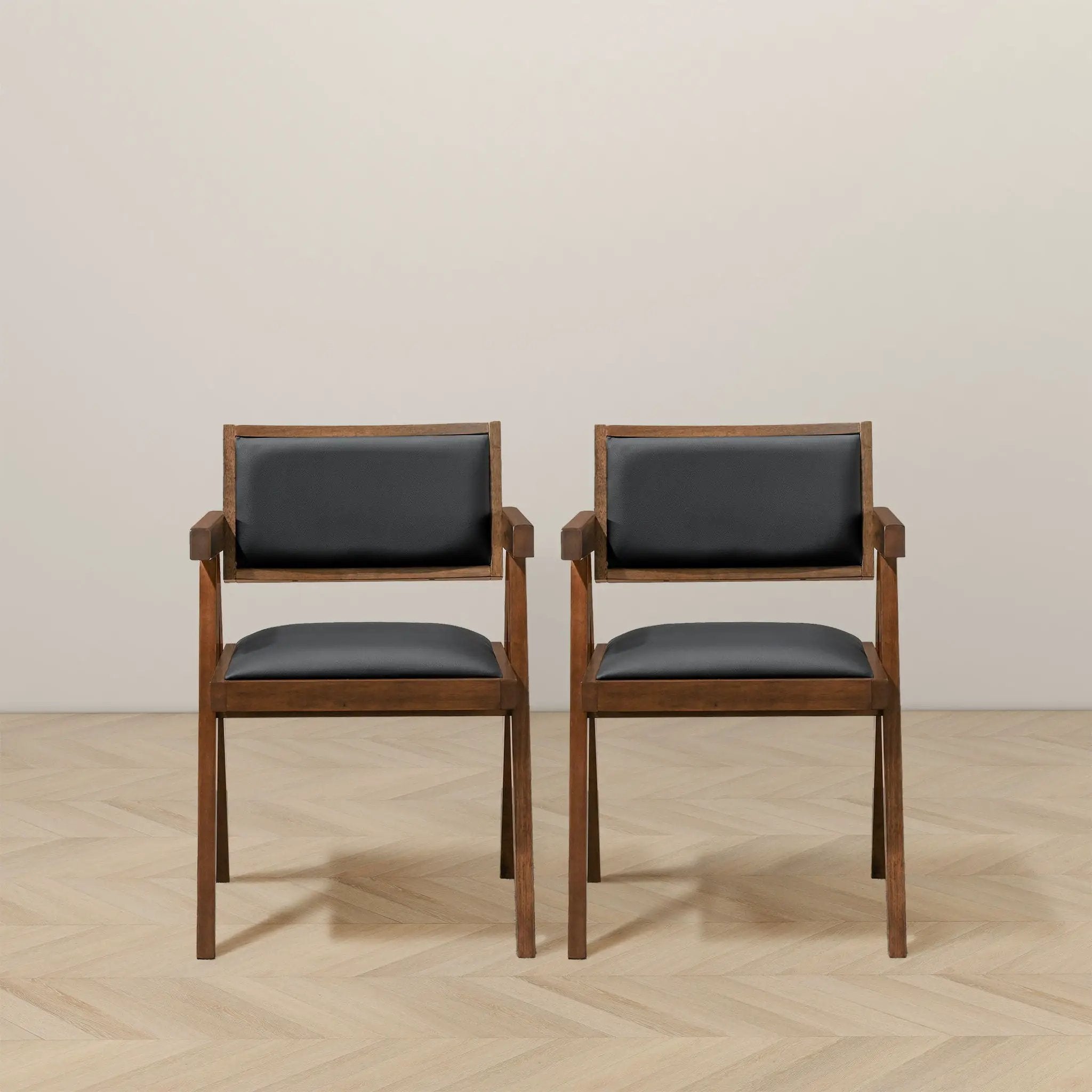 Athena - Dining Chair (Set of 2) - Black / Brown by HouseOfZazla