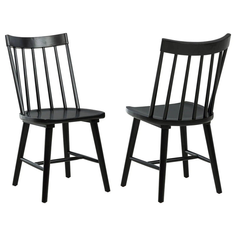Middleton Solid Wood Dining Side Chair Black (Set of 2) by Unique Piece Furniture