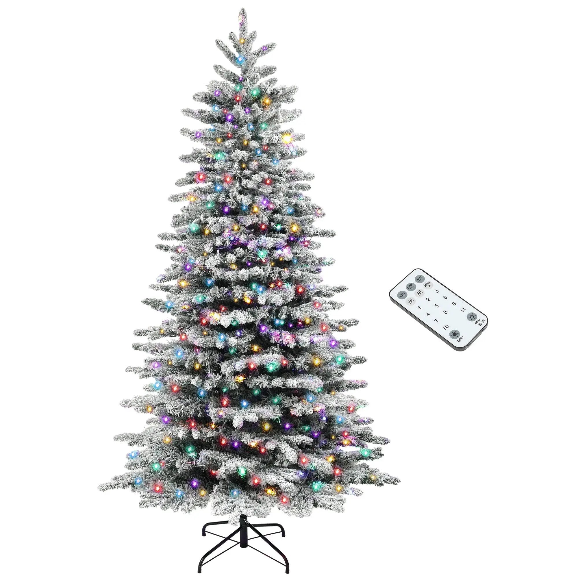 7.5ft Snow Flocked Artificial Christmas Tree by HouseOfZazla