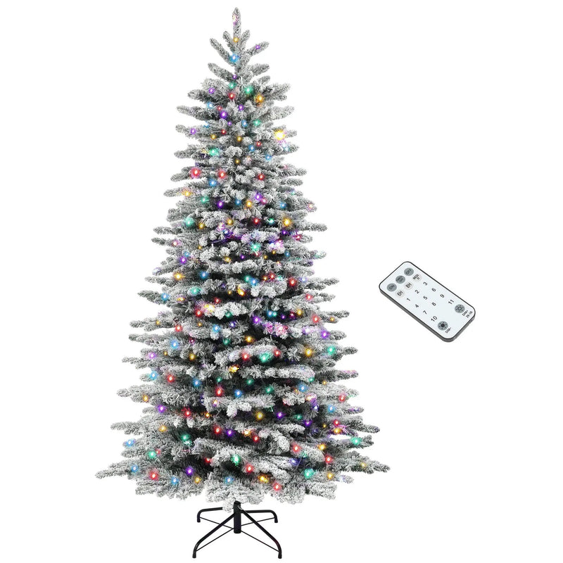 7.5ft Snow Flocked Artificial Christmas Tree by HouseOfZazla