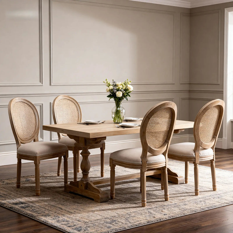 French Style Solid Wood Frame Seating for Dining by HouseOfZazla
