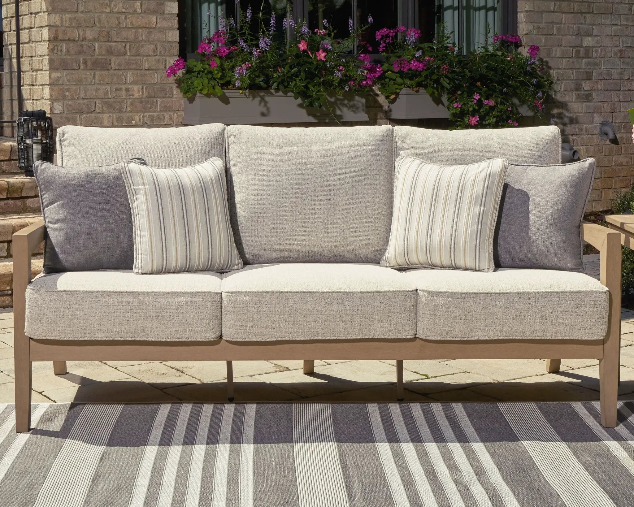 Hallow Creek - Sofa With Cushion - Driftwood by Unique Piece Furniture