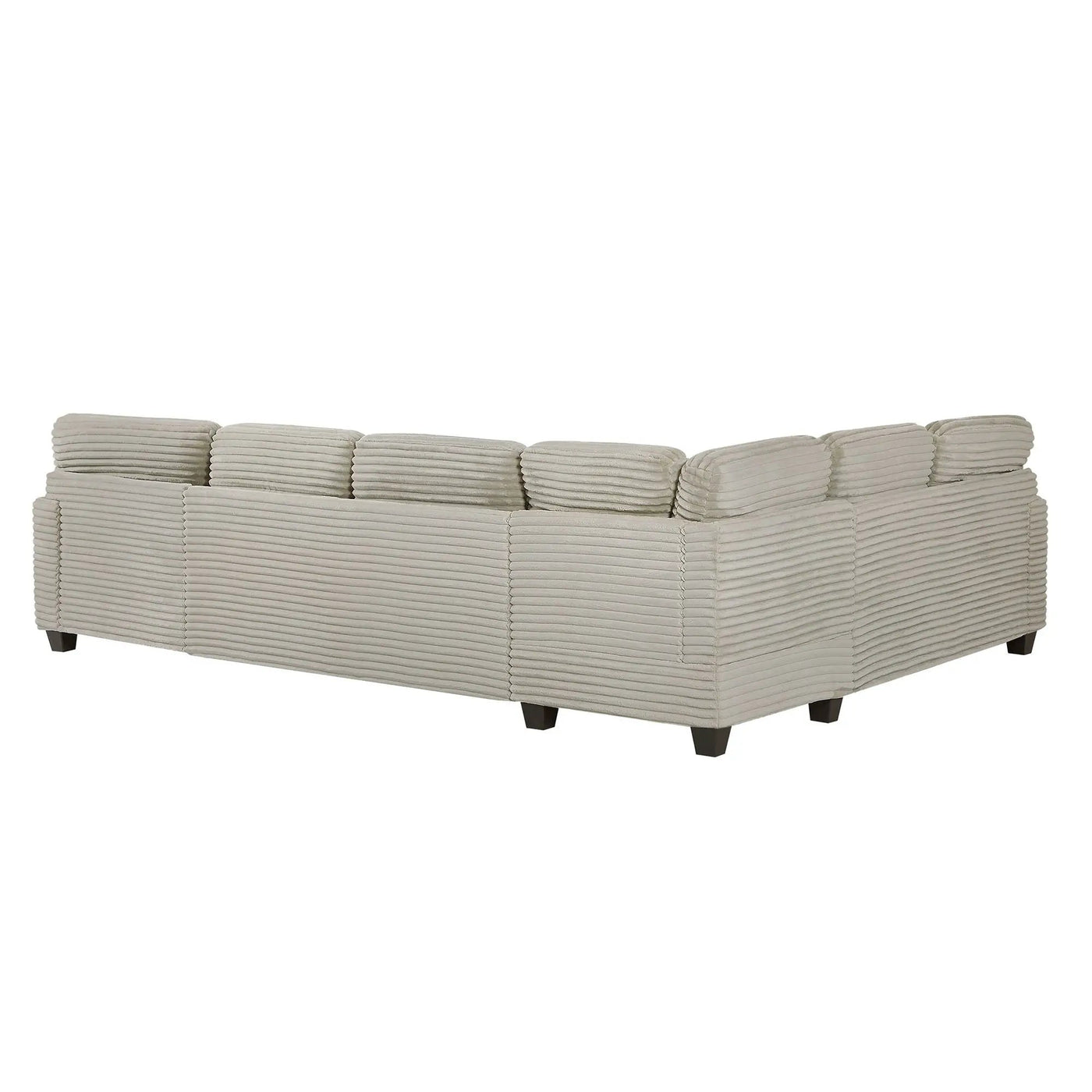 Upholstered U-Shaped Sectional Sofa With Movable Ottoman And Side Storage Pockets by HouseOfZazla