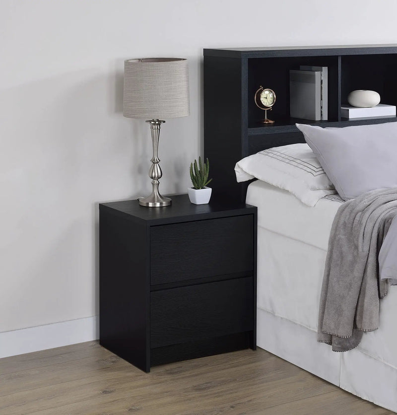 Westpark 2-drawer Nightstand LED Lights and USB Black by Unique Piece Furniture