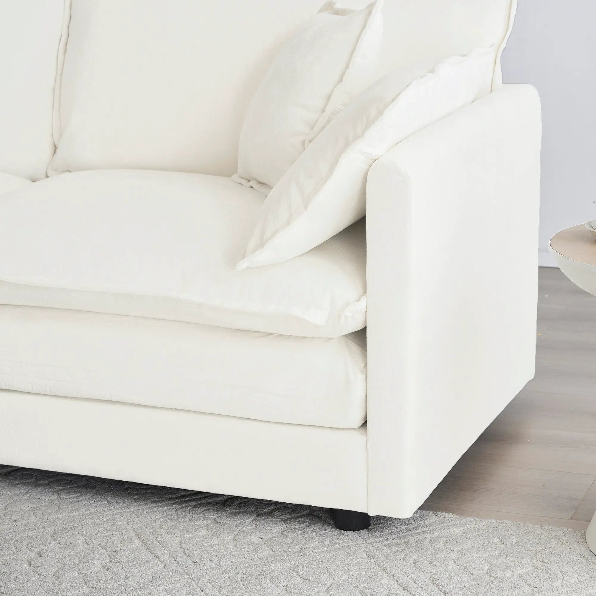 Modular Sectional Sofa for Living Room, U Shaped Couch 5 Seater Convertible with Ottoman by HouseOfZazla