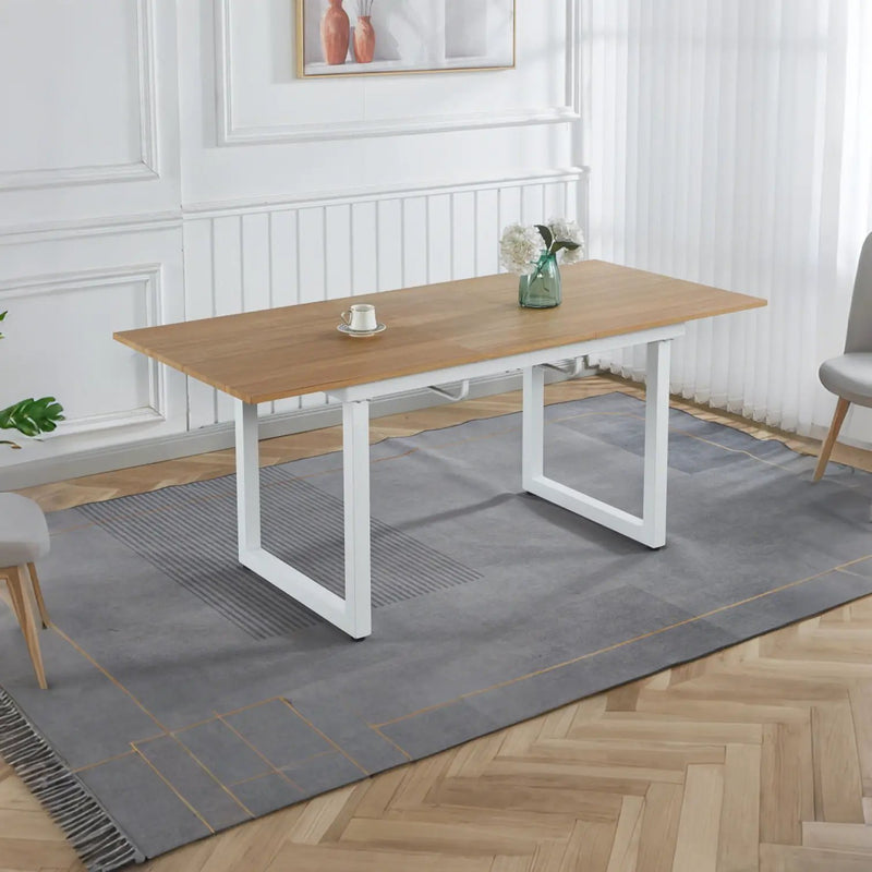 Square Extendable Dining Table With Metal Legs by Unique Piece Furniture