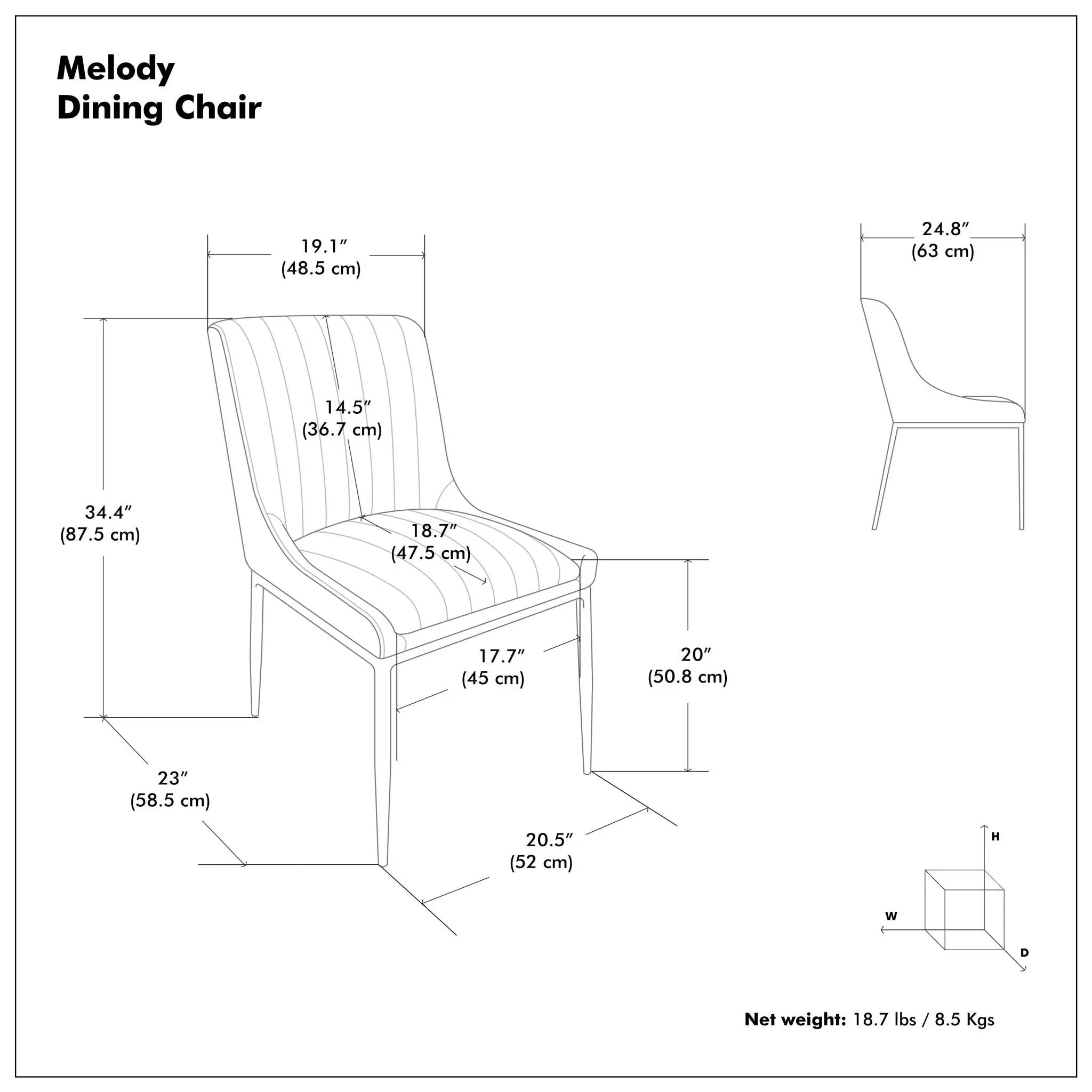 Melody - Versatile Upholstered Dining Chair (Set of 2) by Unique Piece Furniture