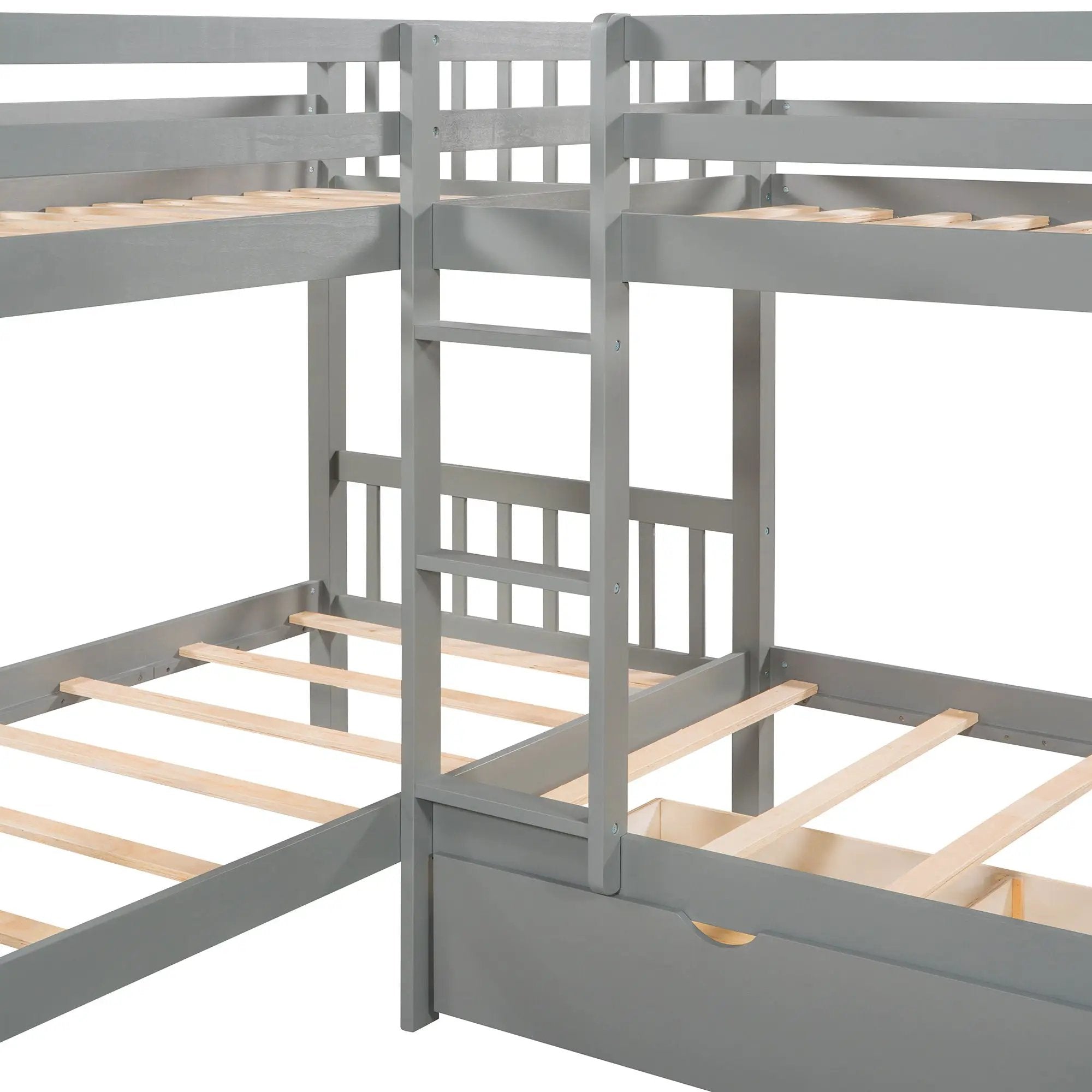 L Shaped Bunk Bed With Drawers by Unique Piece Furniture