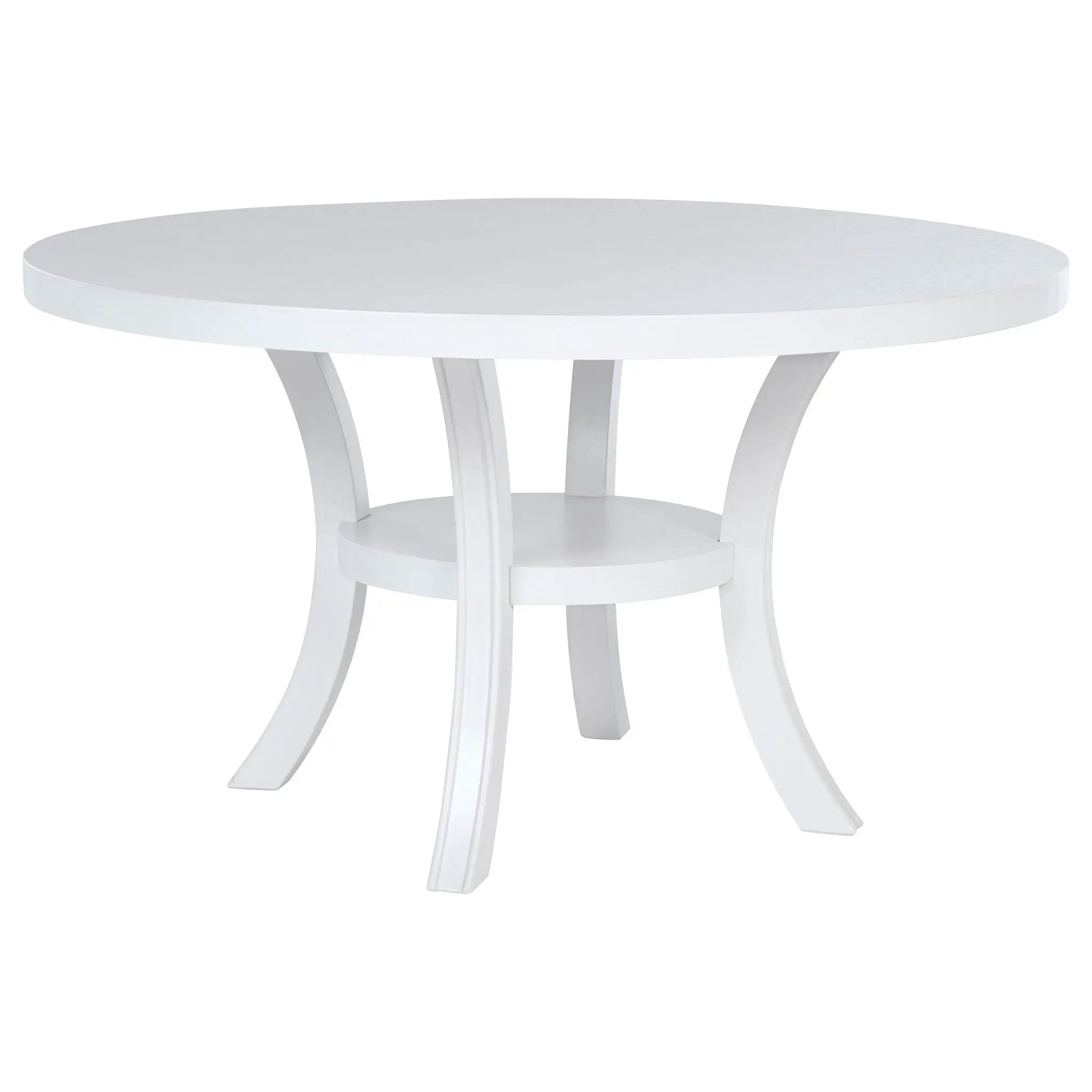 Judd 7-piece 54-inch Round Wood Dining Table Set Pearl White by Unique Piece Furniture