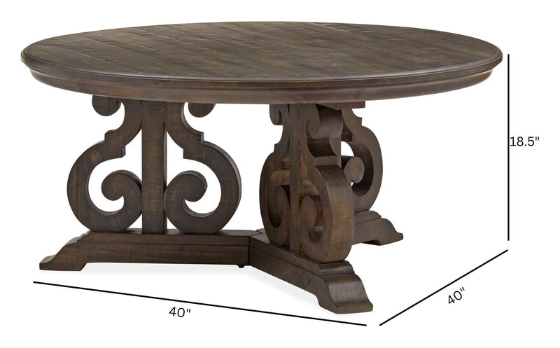 Bellamy - Round Cocktail Table - Peppercorn, photo 2 of 4