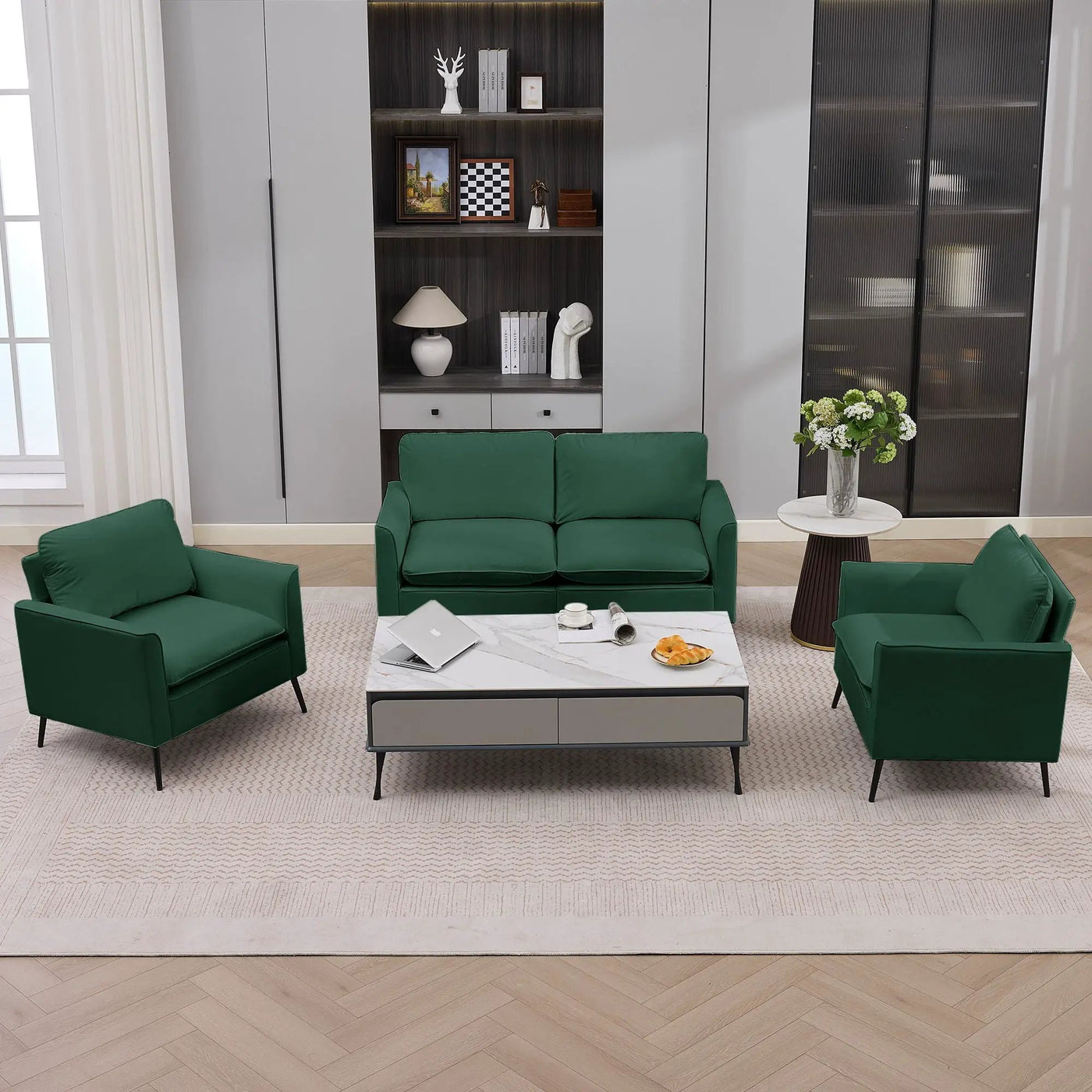 Upholstered Loveseat, For Living Room by HouseOfZazla