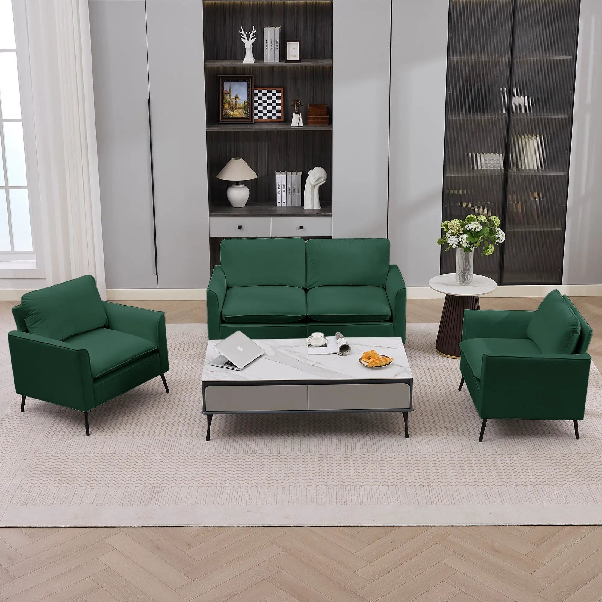Upholstered Loveseat, For Living Room by HouseOfZazla