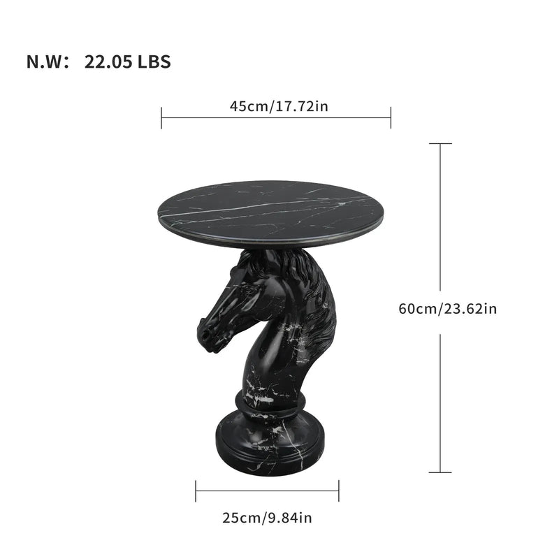 Horse Head Accent Table Animal Statue End Table by HouseOfZazla