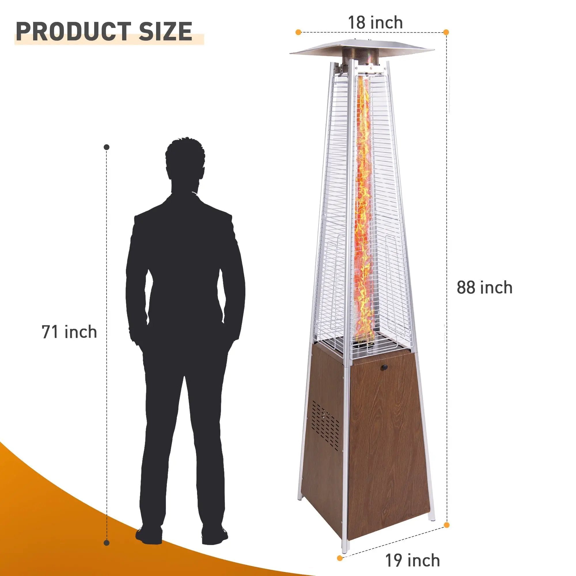 Patio Heater 48,000 BTU Outdoor Heaters by HouseOfZazla