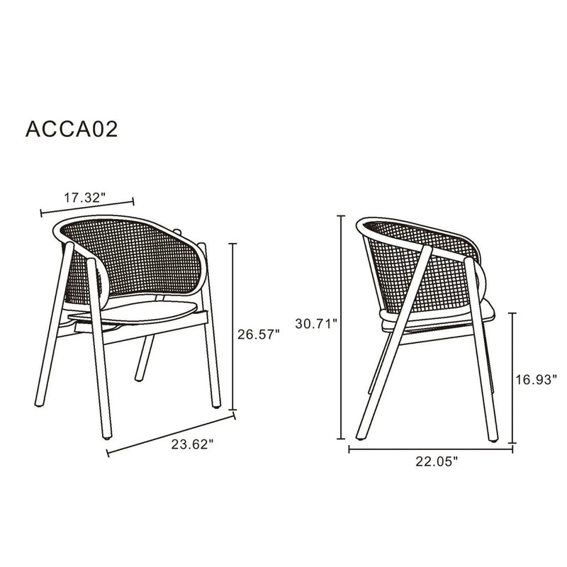 Versailles - Accent Armchair - Black / Natural by HouseOfZazla