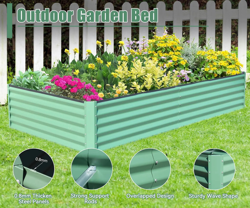 6x3x1.5ft Galvanized Raised Garden Bed by HouseOfZazla