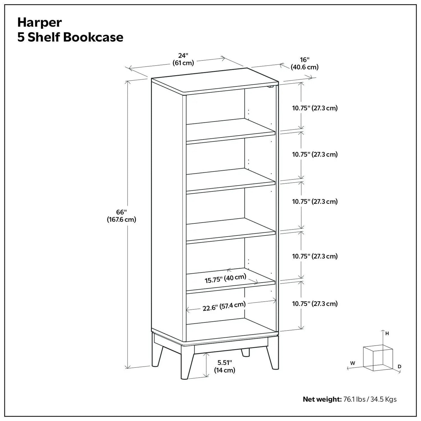 Harper - Handcrafted Bookcase With Storage by HouseOfZazla