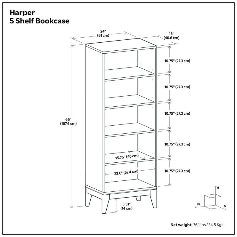 Harper - Handcrafted Bookcase With Storage by Unique Piece Furniture