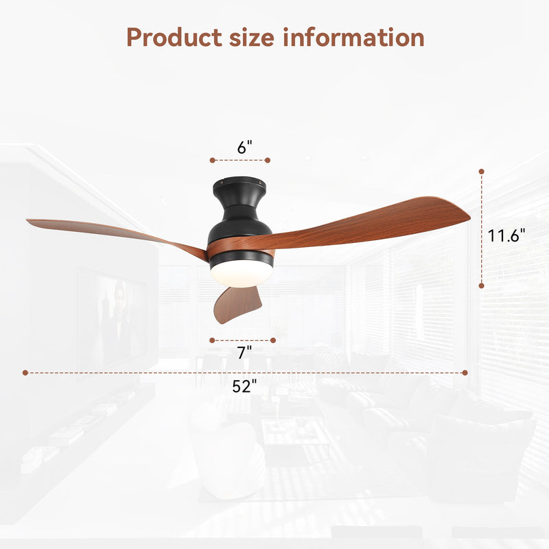 52-Inch Ceiling Fan with Lights and Reversible DC Motor by HouseOfZazla