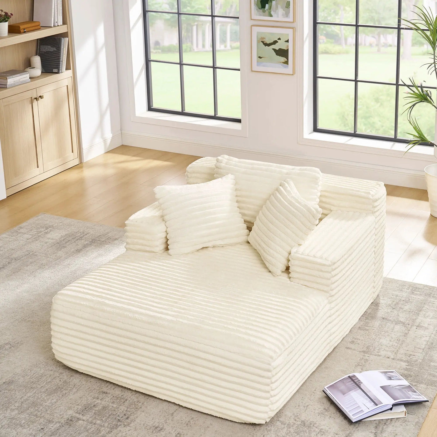 Chaise Lounge Sofa Bed With Deep Seat For Living Room by HouseOfZazla
