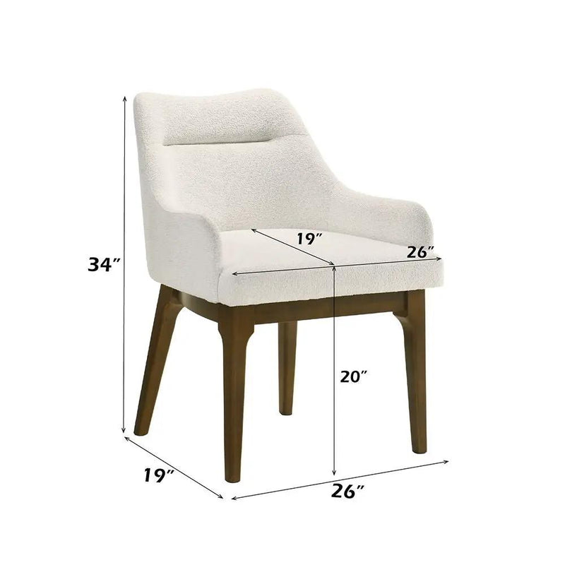 Kasha - Side Chair (Set of 2) - Chenille / Vintage Oak by Unique Piece Furniture