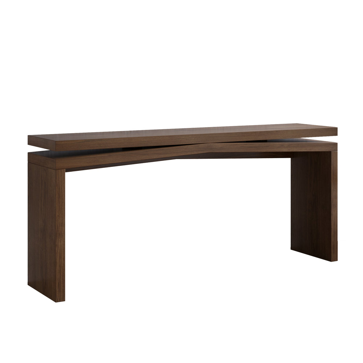 65-Inch Solid Wood Veneer Console Table, Long Farmhouse Entryway Sofa Table for Living Room, Hallway, Behind Couch, Apartment, Antique Rustic, photo 9 of 9