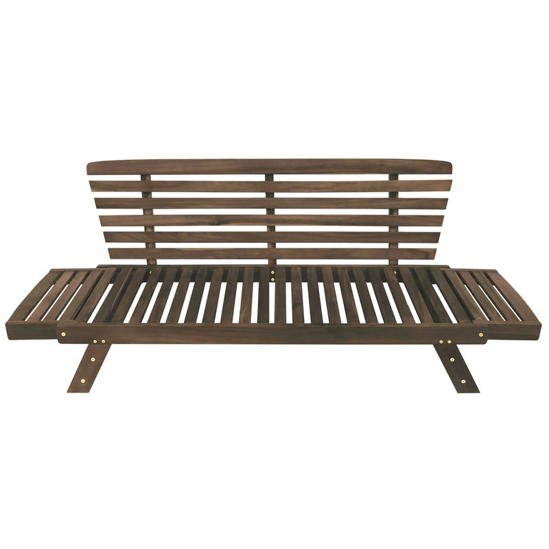 TOPMAX Outdoor Adjustable Patio Wooden Daybed Sofa Chaise Lounge by HouseOfZazla