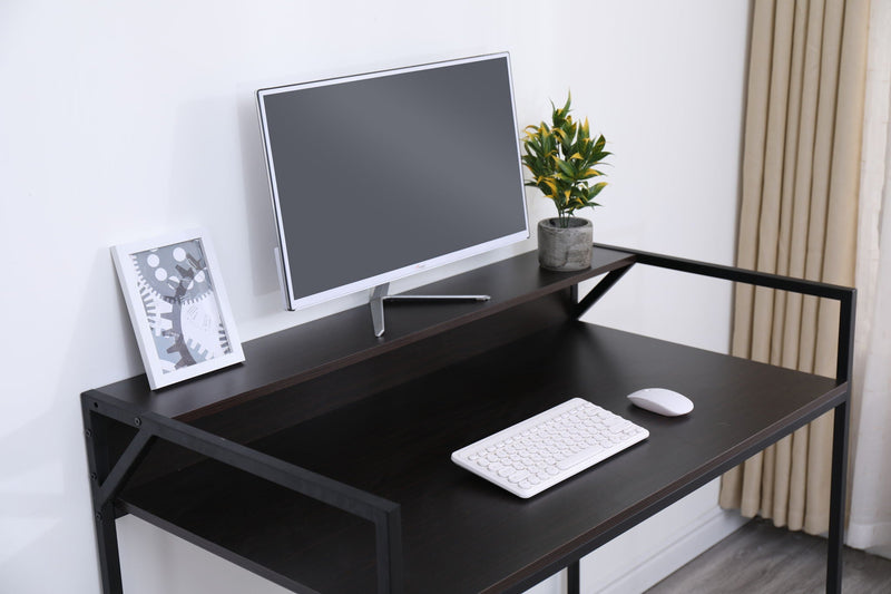 Black Modern Console Table with Wood & Metal Construction - 43.5" W, photo 2 of 4