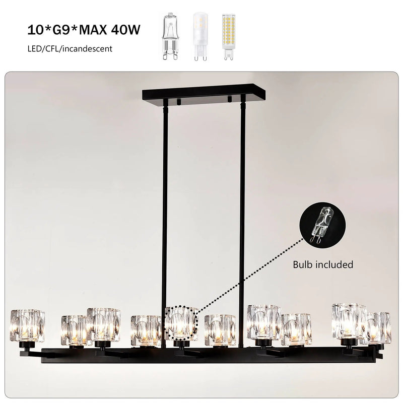 10-Light Chandelier for Dining Room by HouseOfZazla