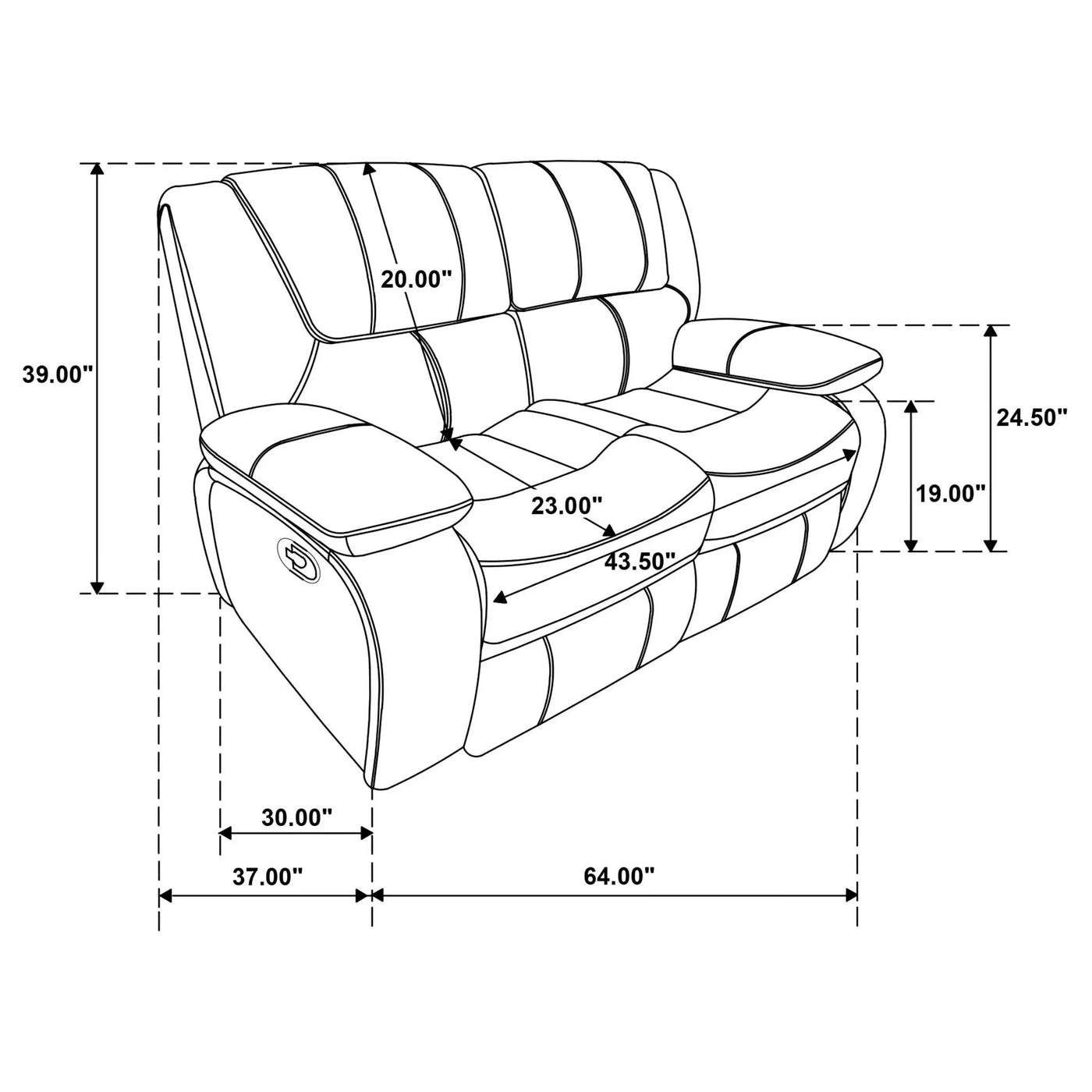 Elodie - Motion Reclining Loveseat by HouseOfZazla