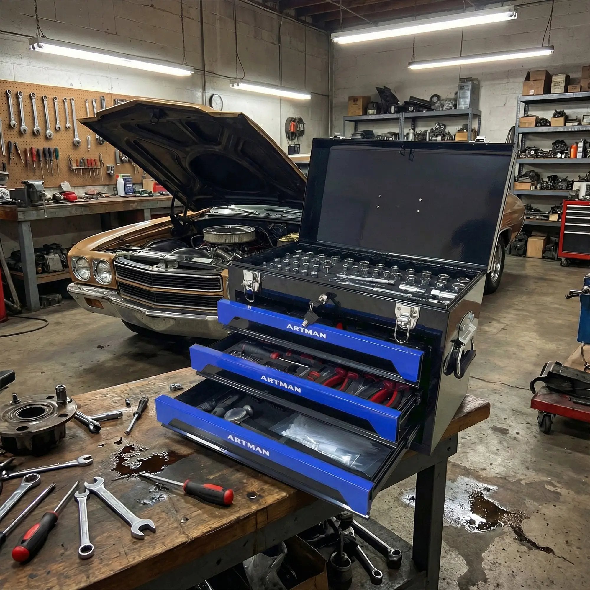 20'' Portable 3-Drawer Steel Toolbox by HouseOfZazla
