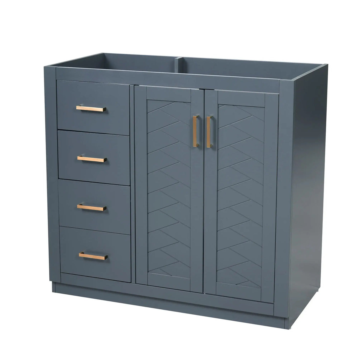 Retro Style Bathroom Vanity, 3 Drawers & Soft Closing Doors by HouseOfZazla