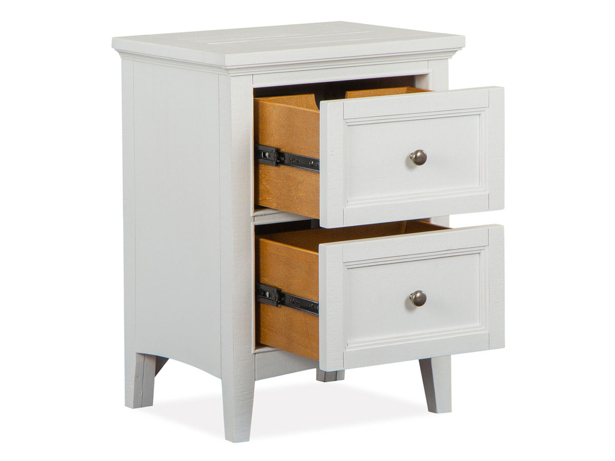 Heron Cove - Small Drawer Nightstand - Chalk White And Dovetail Gray, photo 2 of 7