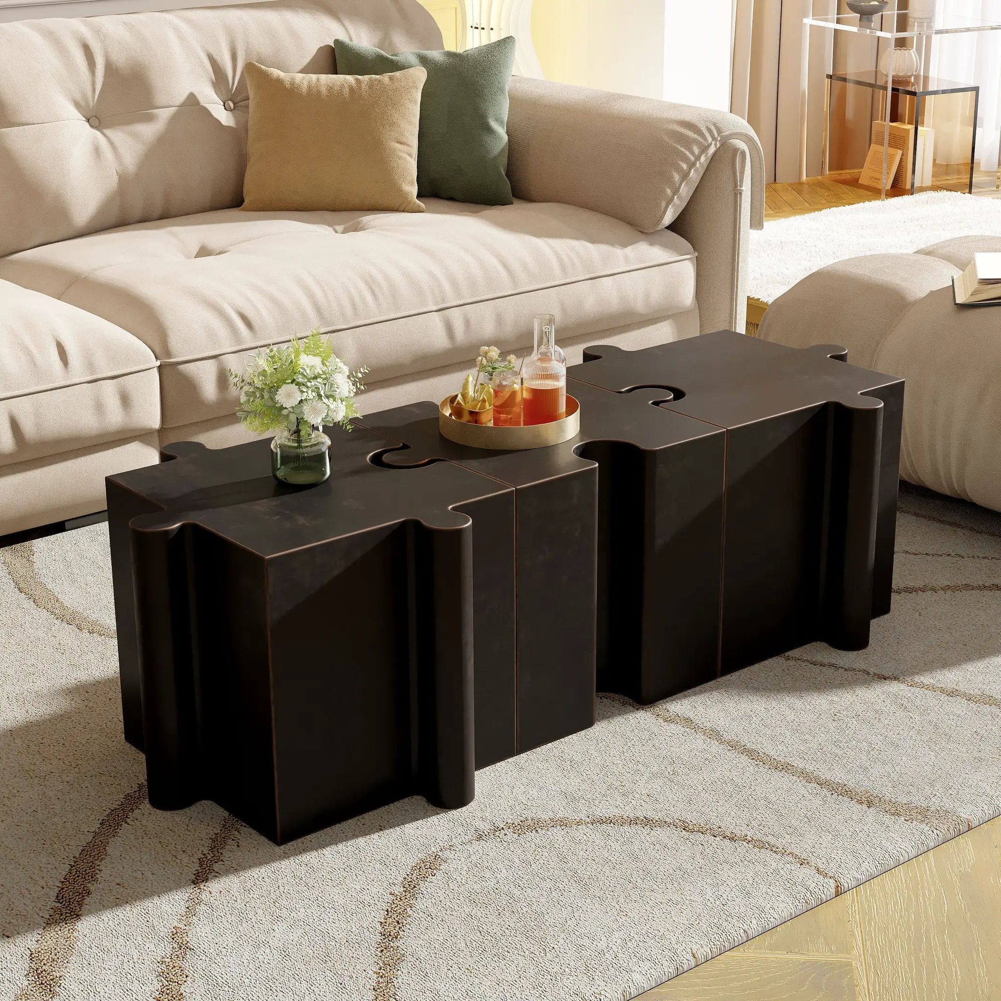 3-Piece Artistic Puzzle Table Set by HouseOfZazla