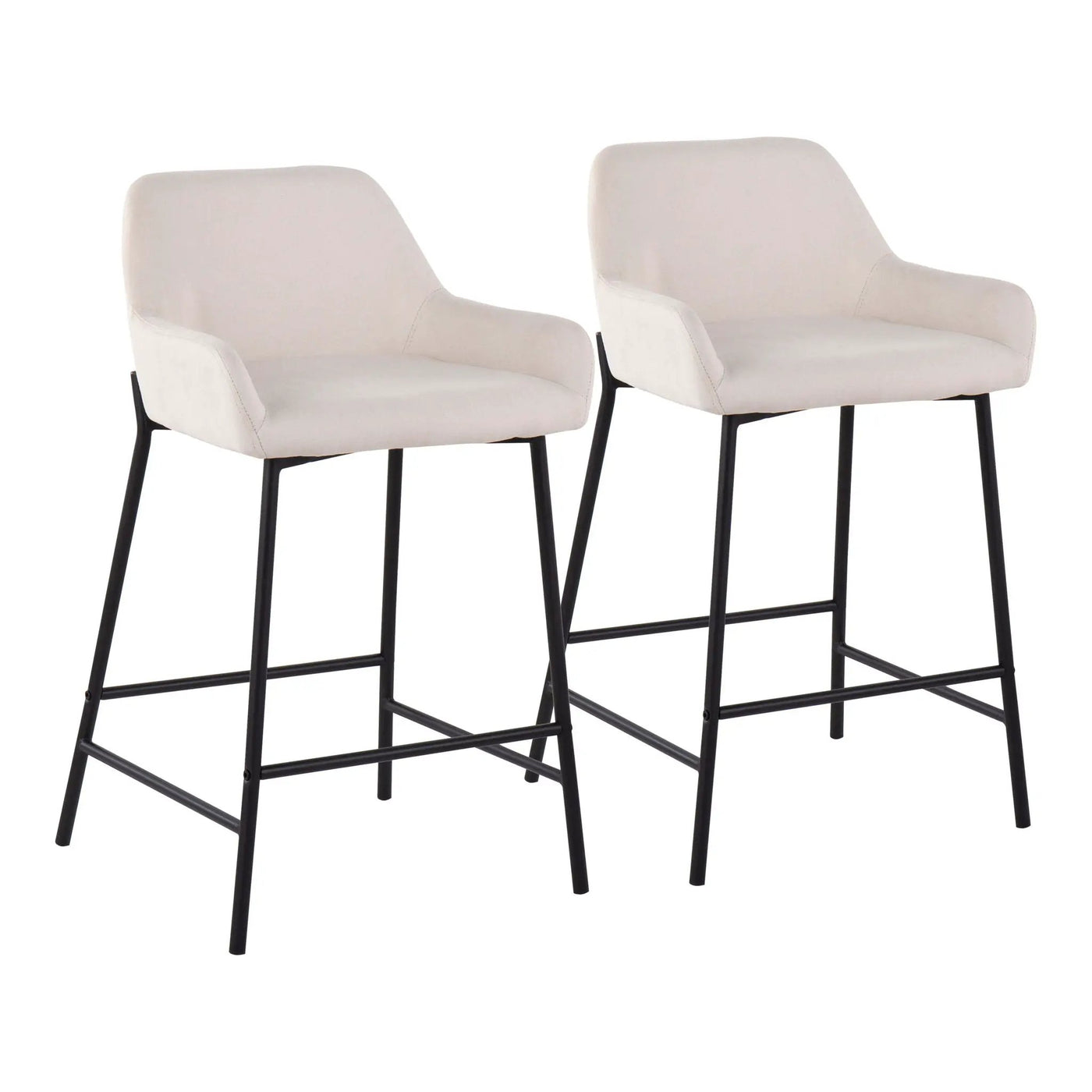 Daniella - Industrial Fixed Height Counter Stool (Set of 2) by HouseOfZazla