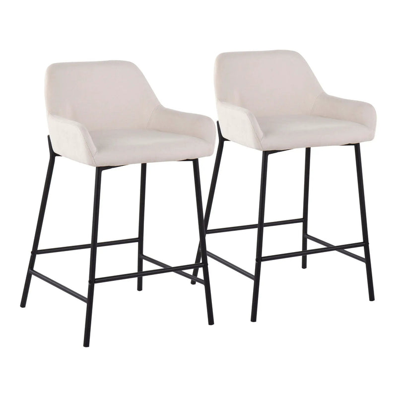 Daniella - Industrial Fixed Height Counter Stool (Set of 2) by HouseOfZazla