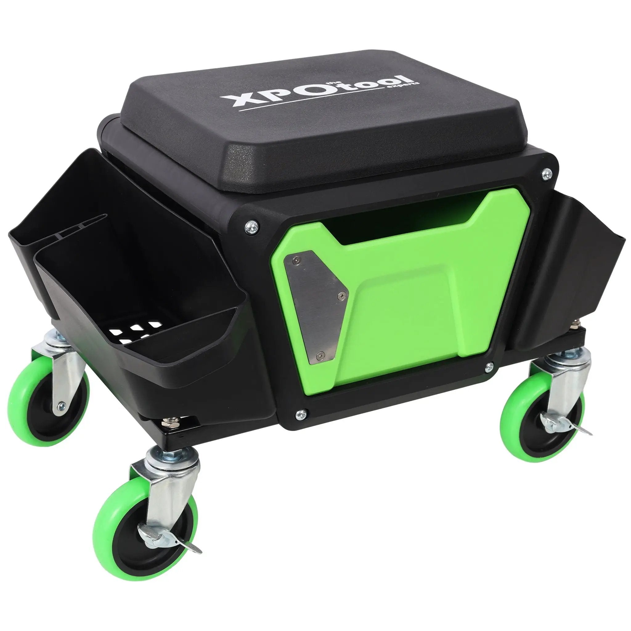 Heavy Duty Mechanic Stool With Wheels And Soft Rubber Cushion And 330Lbs Capacity - Green by HouseOfZazla