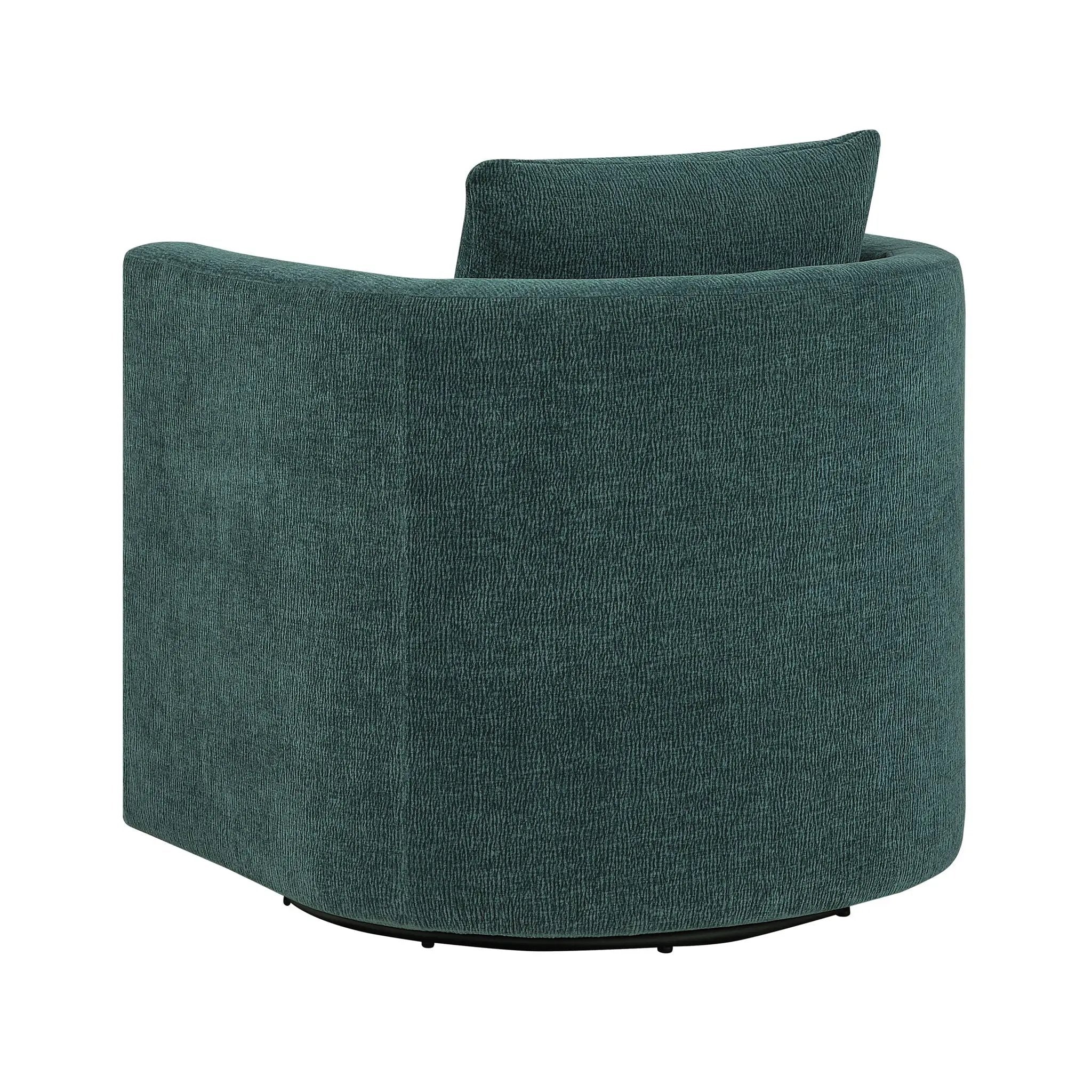 Sutton - Swivel Barrel Chair - Peacock by HouseOfZazla