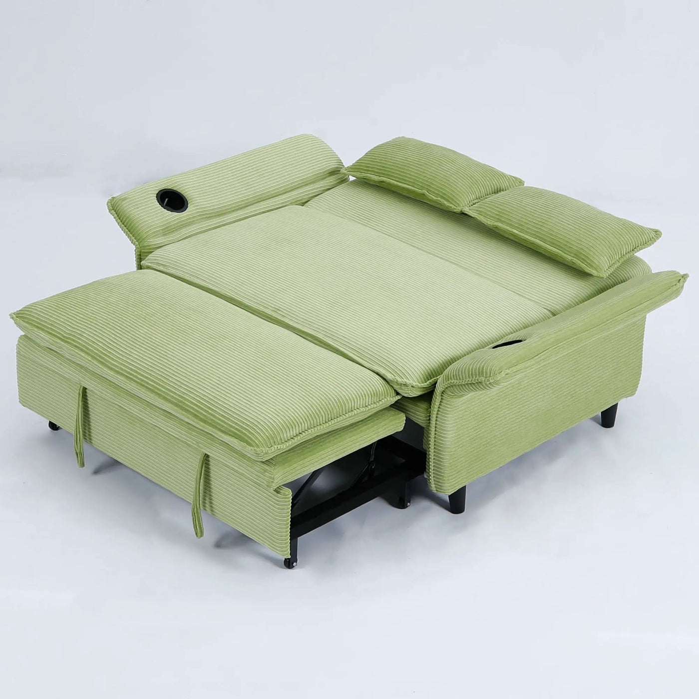 Modern Fabric Multi-Functional Sofa Bed With Adjustable Armrests And Backrests by HouseOfZazla