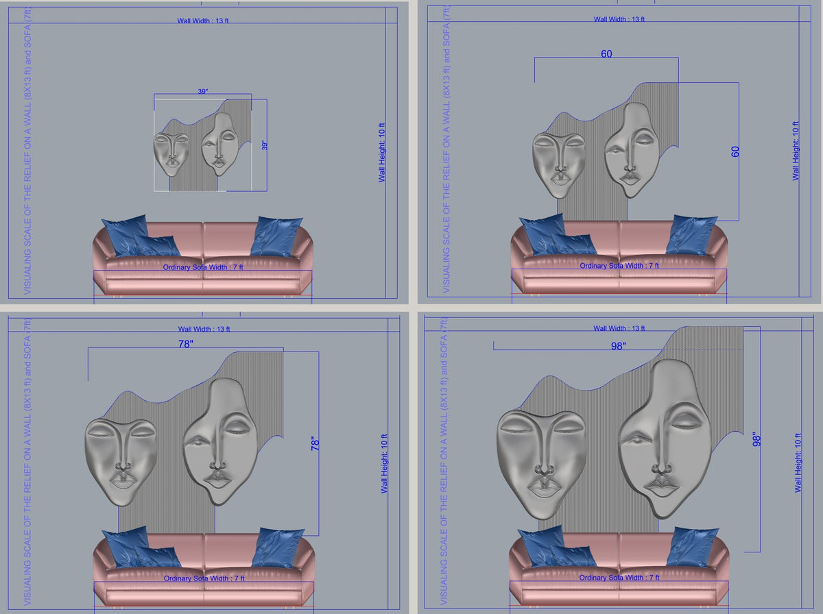 Wabi-Sabi 3D Face Wall Relief Art, photo 5 of 16