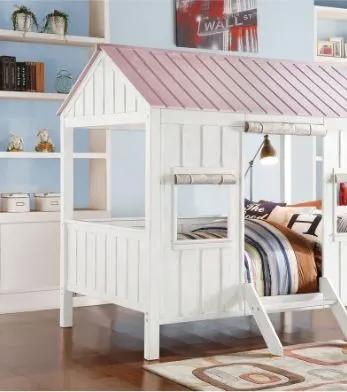 Spring - Full Bed - White / Pink by HouseOfZazla