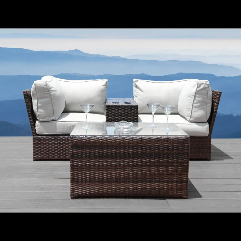 Comfortable Modern Patio Rattan Sectional Set With Cushions by HouseOfZazla