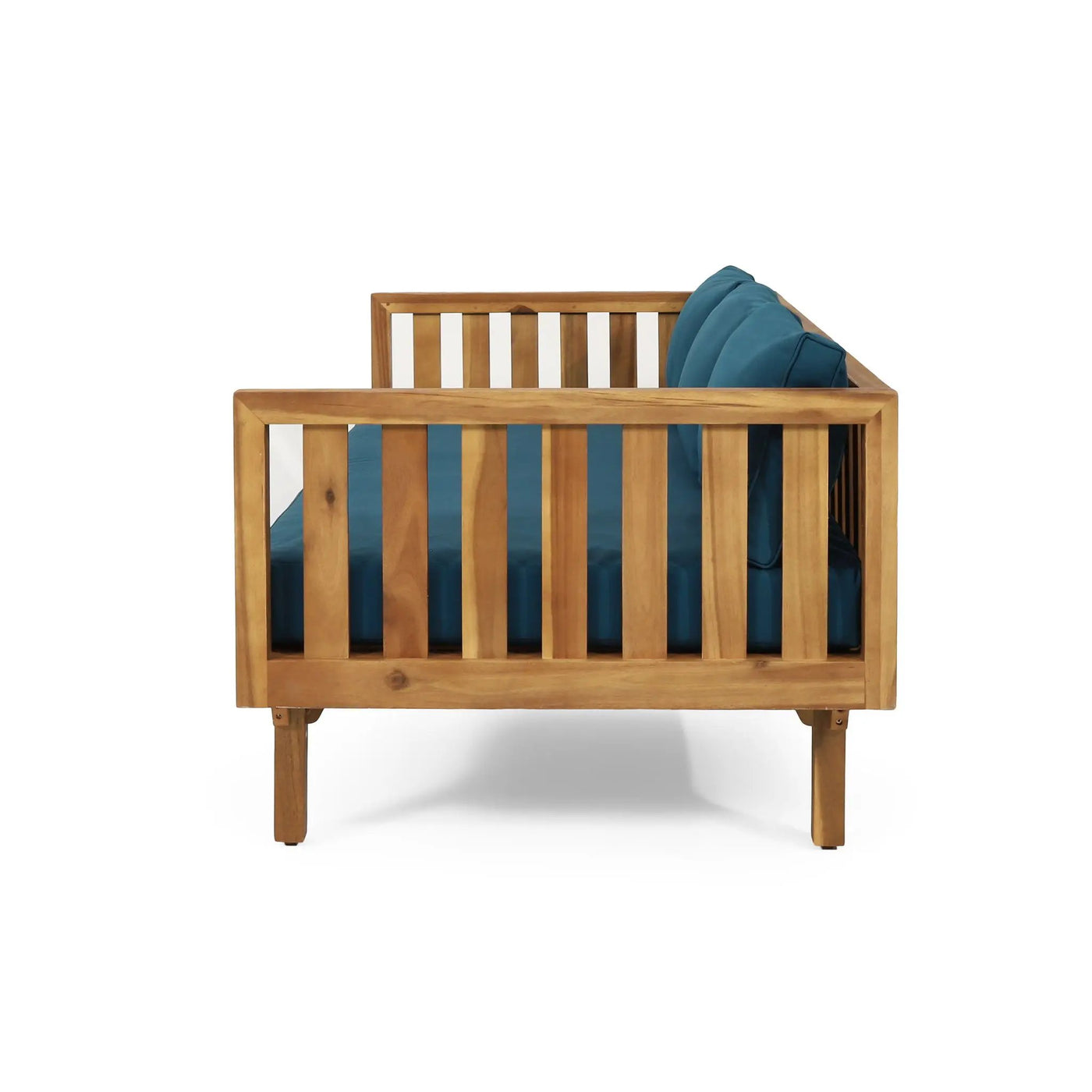 Claremont 3 Seater Daybed Teak Acacia Wood Water Resistant Cushions by HouseOfZazla