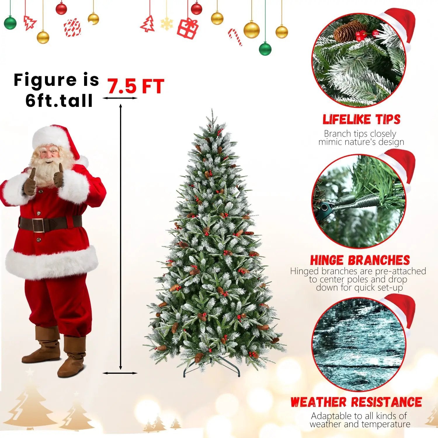 4FT Christmas Tree with 747 Tips by HouseOfZazla