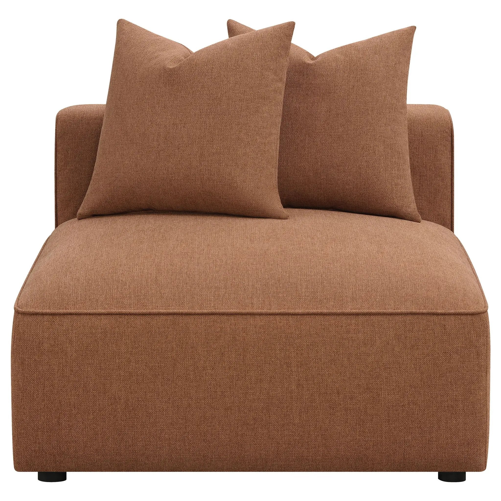 Jennifer Upholstered Armless Chair Terracotta by Unique Piece Furniture