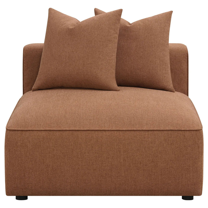 Jennifer Upholstered Armless Chair Terracotta by Unique Piece Furniture