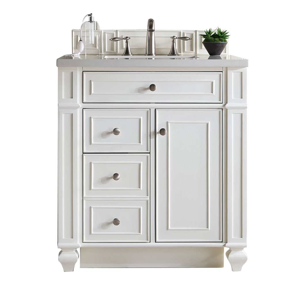 James Martin Bristol 30" Single Bathroom Vanity, Bright White by James Martin